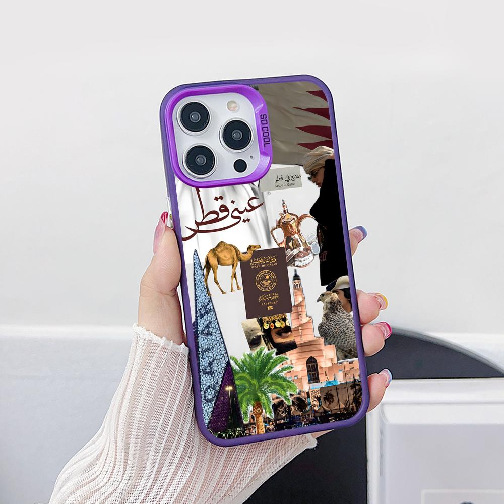 Phone Cases Qatar - Qatar Flag Purple Translucent Mobile Phone
