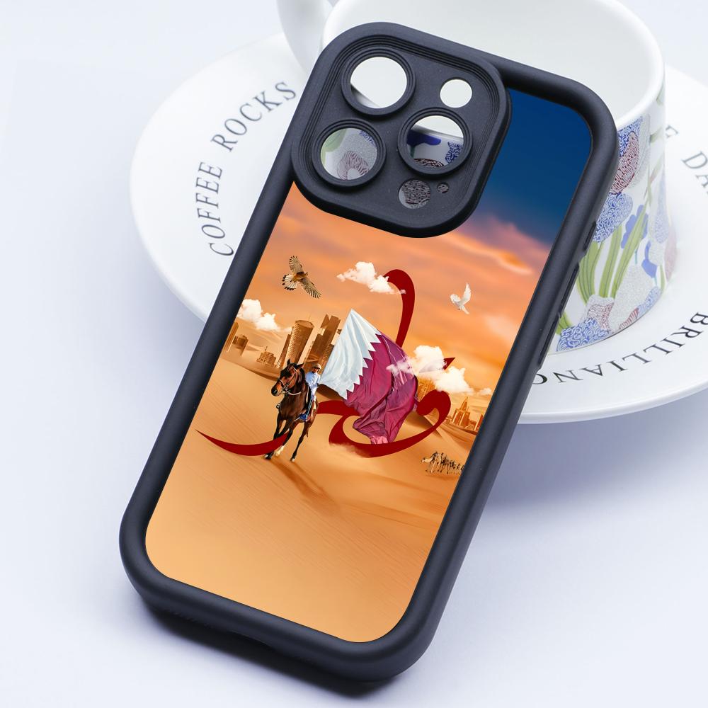 Phone Cases Qatar - Qatar Flag Thicken TPU Mobile Phone