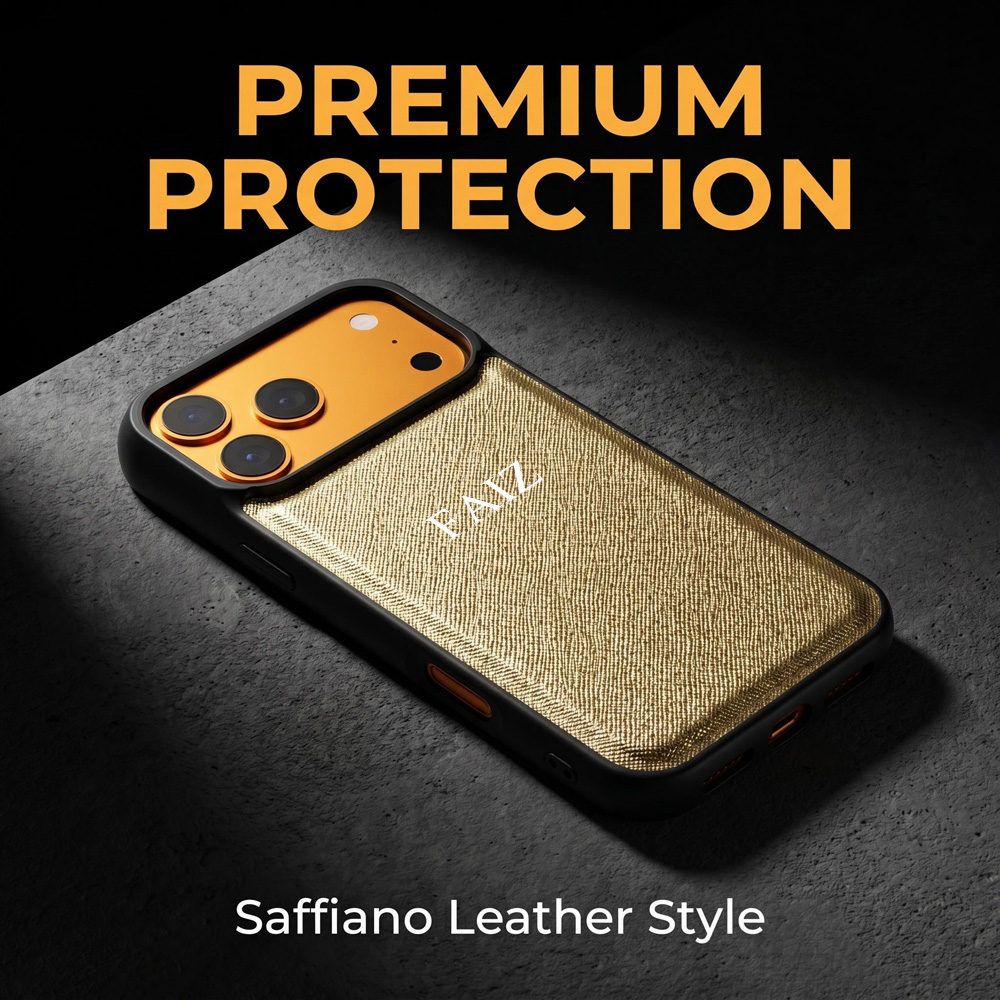 Monogram Custom Case - INS Minimalist Saffiano Leather Case Custom