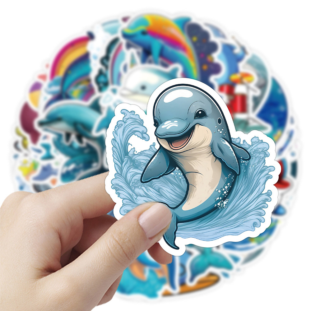 Phone Cases Wholesale - 10/30/50pcs Cute Dolphin Marine Animal Stickers