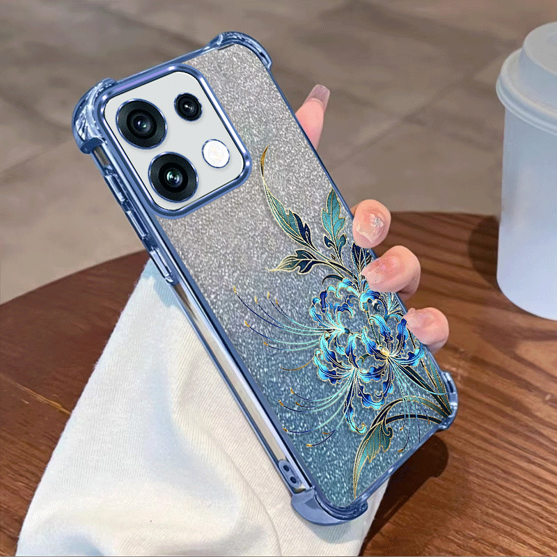 Glitter Shockproof Case - Glitter Plating Cover For OPPO Reno
