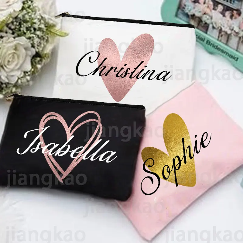 Monogram Custom Case - Personalized Makeup Bag Bridesmaid Custom Name