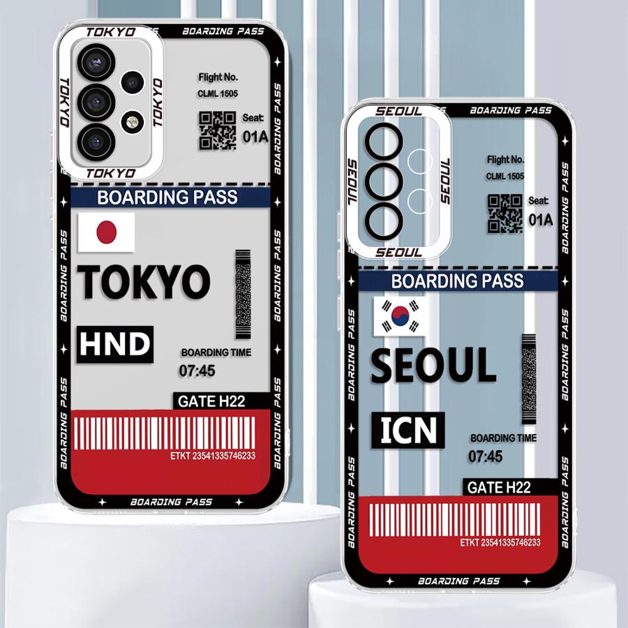 Phone Cases Tokyo - Tokyo Seoul Boarding Pass Soft Phone