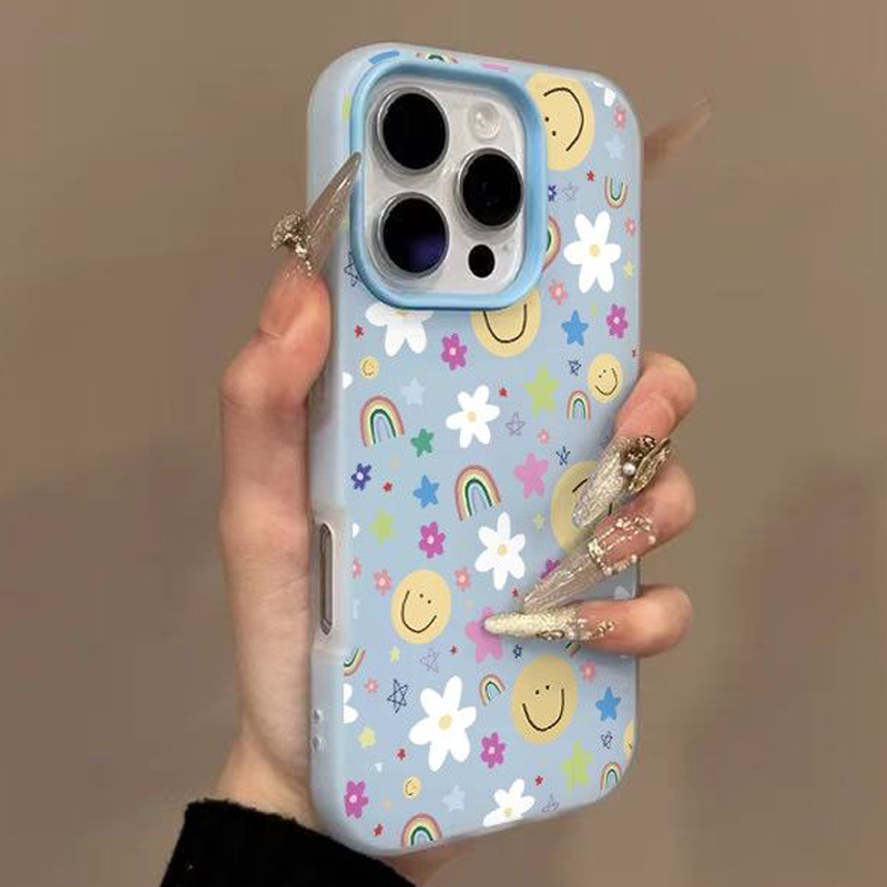 Phone Cases Korea - Korean Smile Daisy Rainbow Phone Case