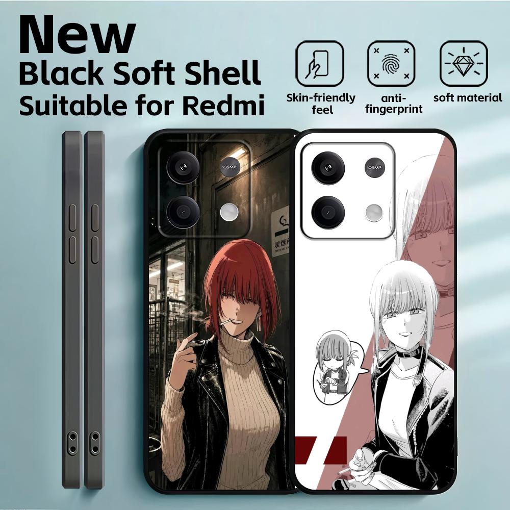 Phone Cases Black - Phone the Case For Redmi Smoking