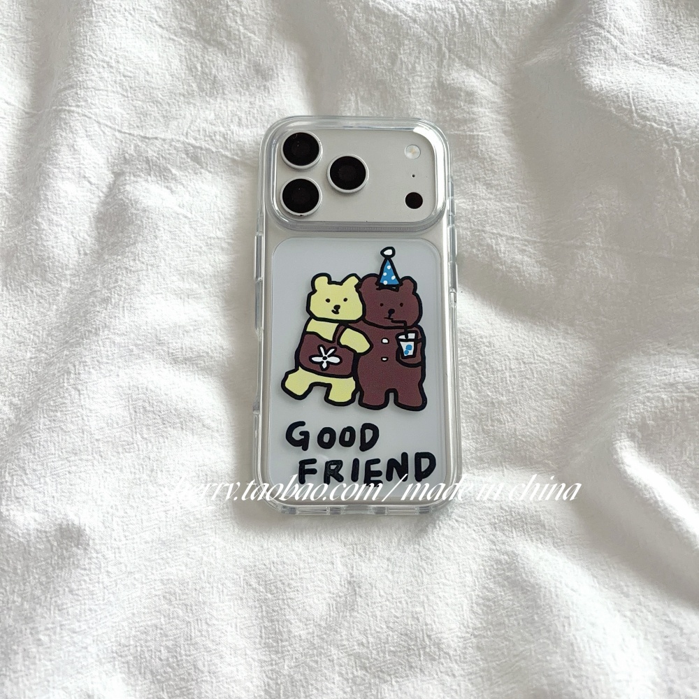 Phone Cases Korea - Korean Ins Cute Yellow & Brown