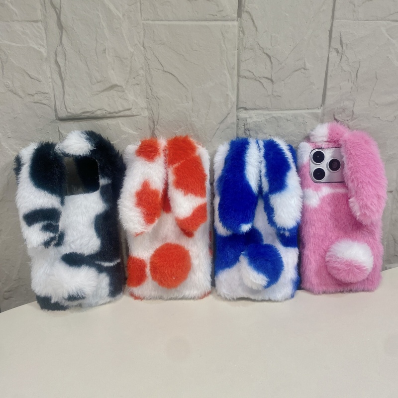 Apple Iphone 16 - Cute Rabbit Design Fluffy Phone Cases