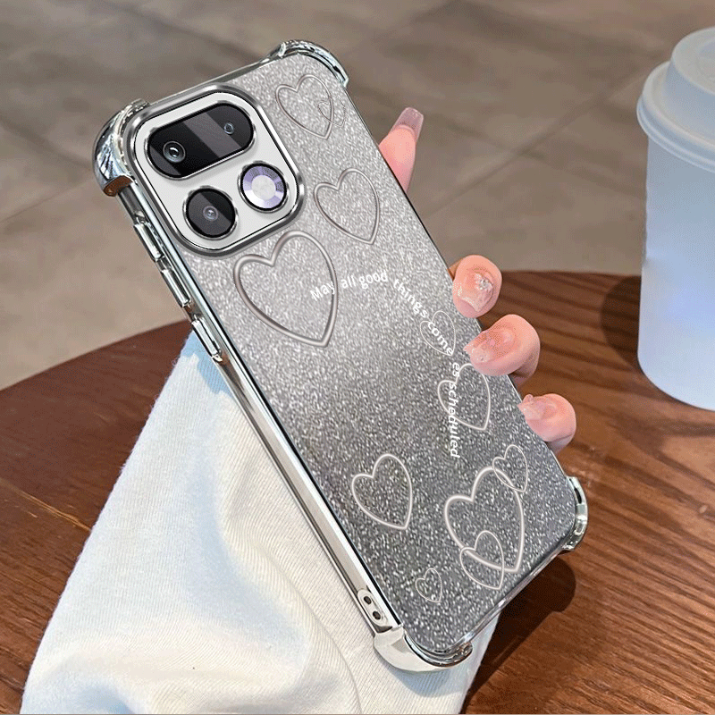 Glitter Shockproof Case - Glitter Plating Protective Cover For Realme
