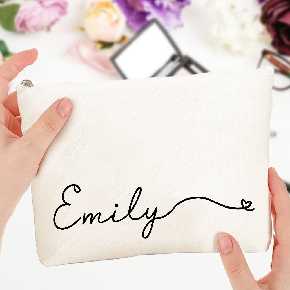 Custom Name Canvas Makeup Bag  - огляд і ціна Monogram Custom Case
