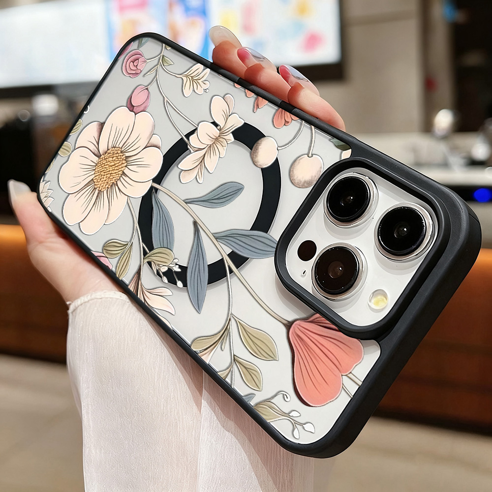 Black Frame Floral Anti-fall P - огляд і ціна Phone Cases Transparent