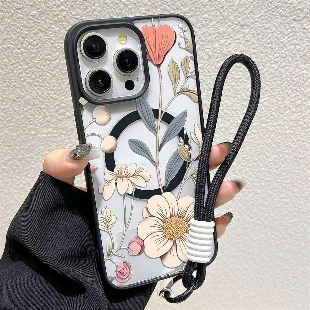 Black Frame Floral Anti-fall P - огляд і ціна Phone Cases Transparent