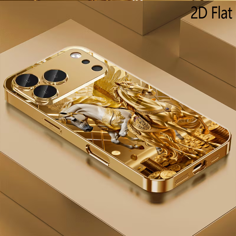 Two horses Patterned tempered  - огляд і ціна Phone Cases With Camera Cover