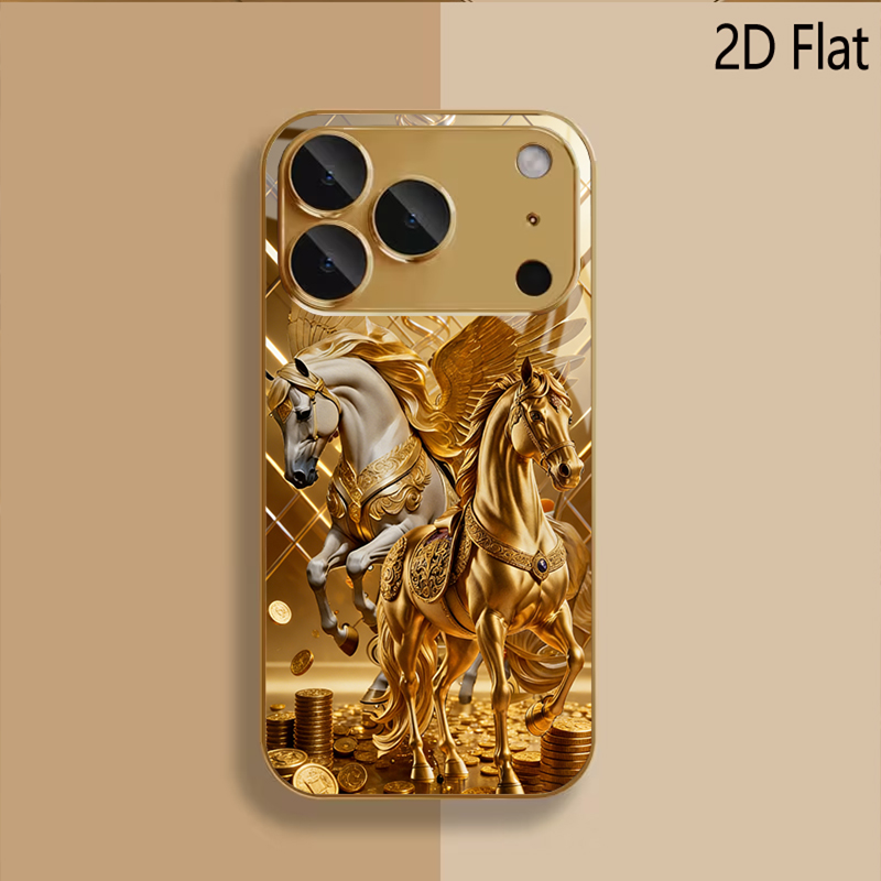 Two horses Patterned tempered  - огляд і ціна Phone Cases With Camera Cover