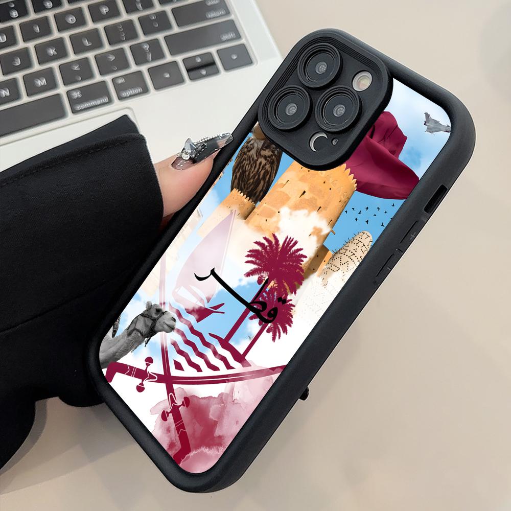 Qatar Flag Thicken TPU Mobile  - огляд і ціна Phone Cases Qatar