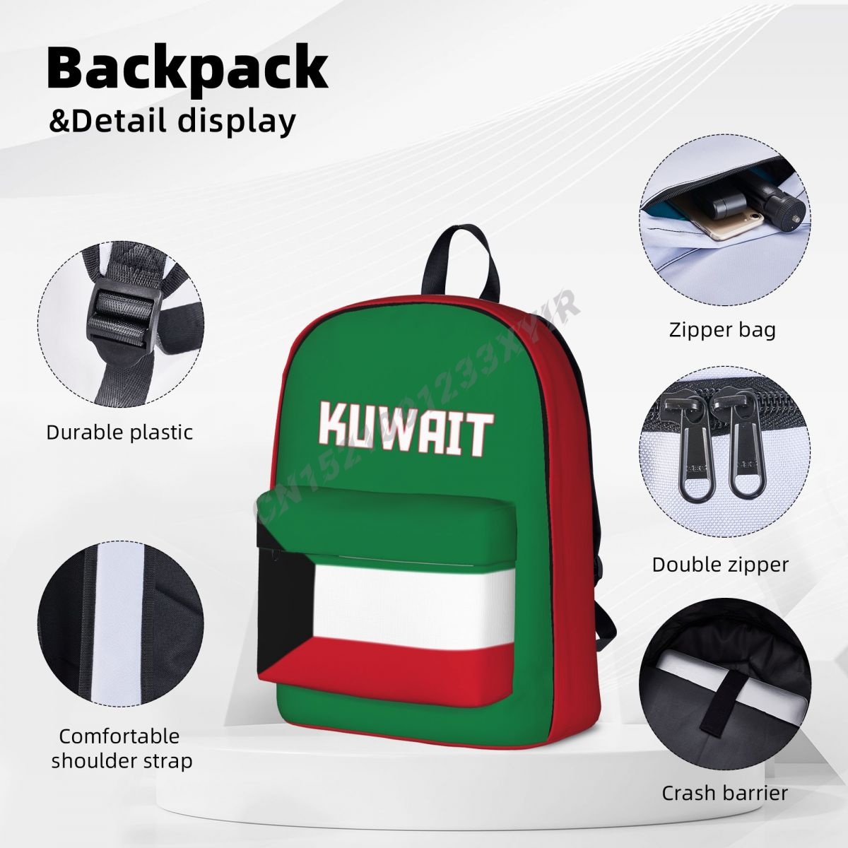 Unisex Backpack Kuwait Flag Ku - огляд і ціна Phone Cases Kuwait