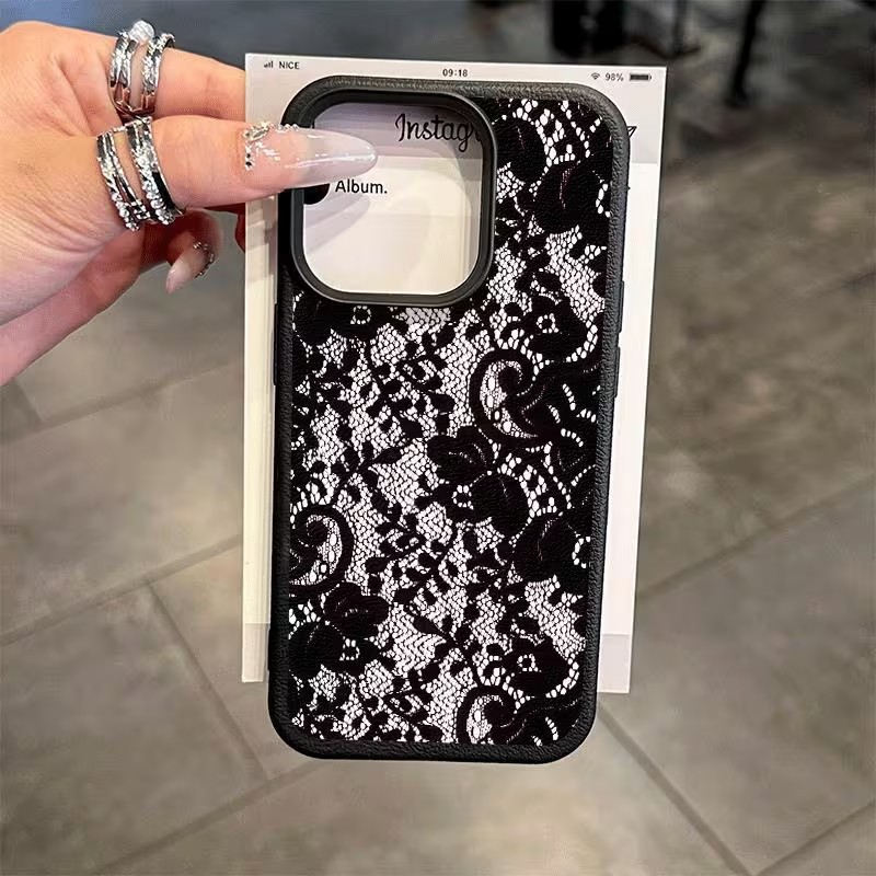 Elegant Black Lace Floral Patt - огляд і ціна Phone Cases Wholesale