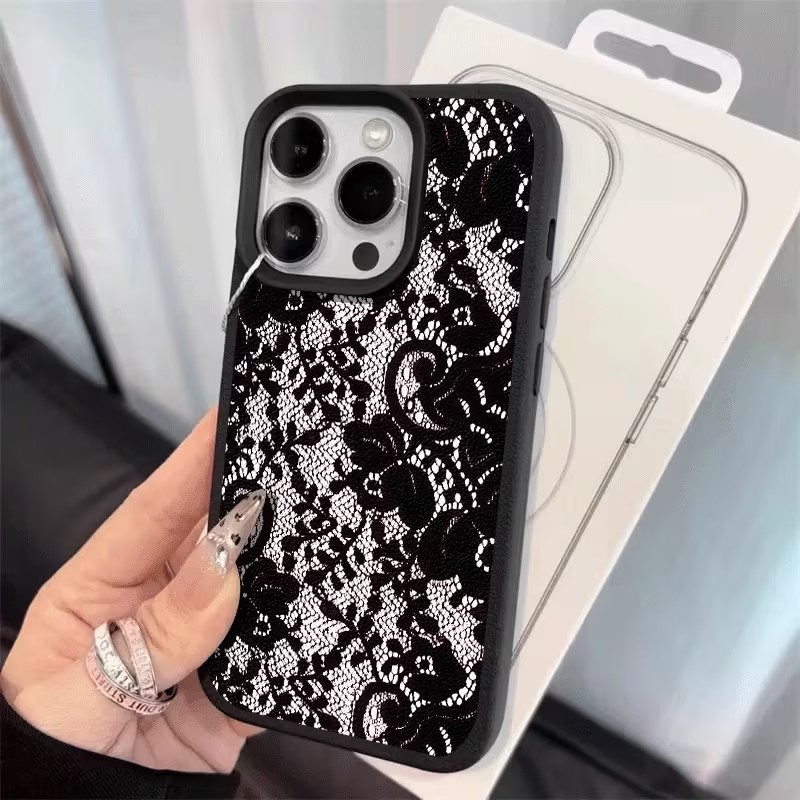 Elegant Black Lace Floral Patt - огляд і ціна Phone Cases Wholesale