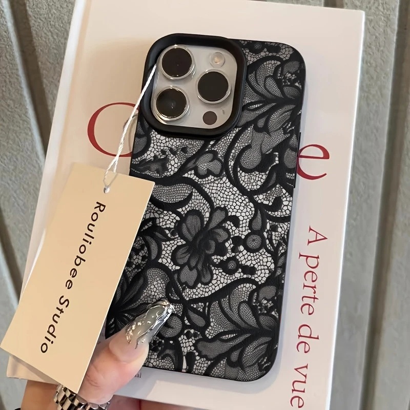 Elegant Black Lace Floral Phon - огляд і ціна Phone Cases Wholesale
