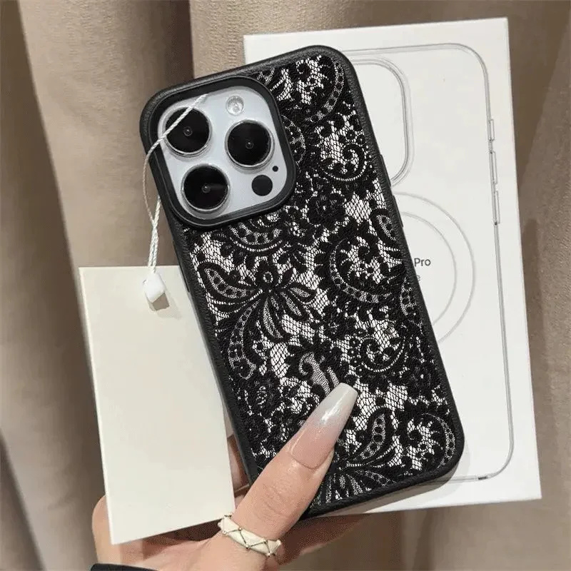 Elegant Black Lace Floral Phon - огляд і ціна Phone Cases Wholesale