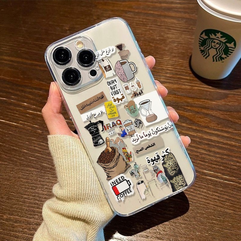 I Love Coffee Pattern Phone Ca - огляд і ціна Phone Cases Transparent