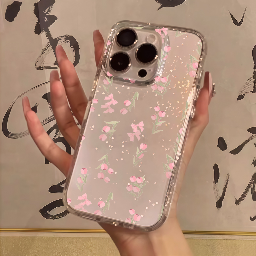 Luxury Blue Flower Clear Glitt - огляд і ціна Glitter Shockproof Case