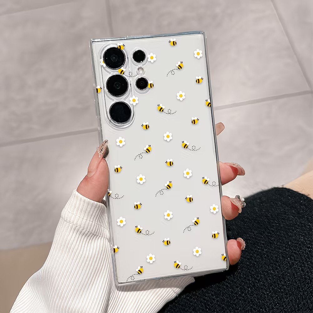 Transparent TPU Cute Bee Daisy - огляд і ціна Phone Cases Transparent