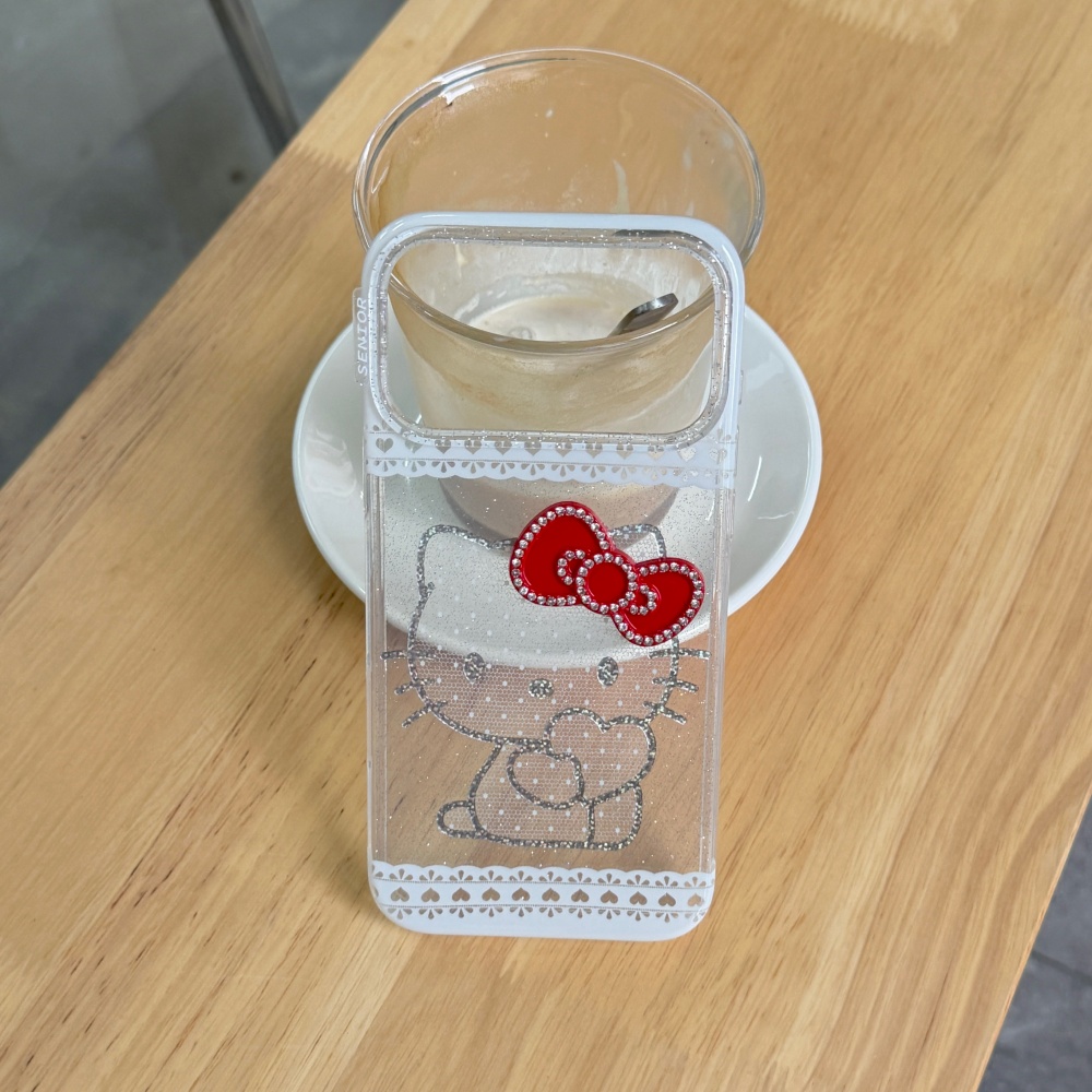 Cute Lace Glitter Laser Hello  - огляд і ціна Glitter Shockproof Case