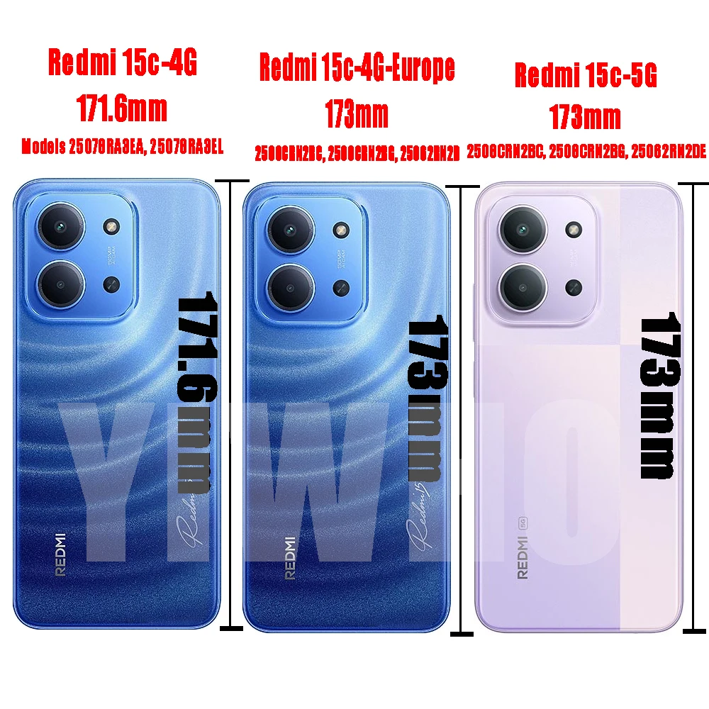 Transparent Case for Redmi 15C - огляд і ціна Phone Cases Europe