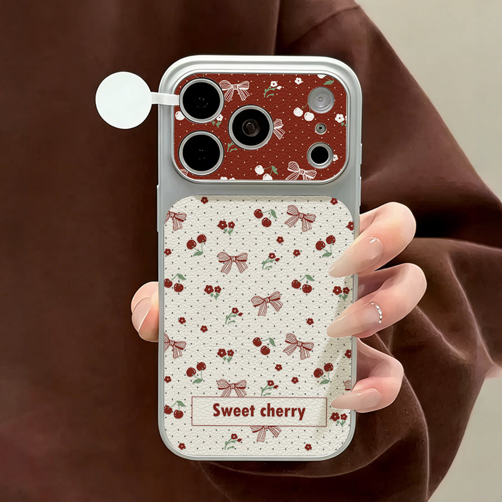 Sweet Cherry Bow Leather Phone - огляд і ціна Phone Cases With Camera Cover