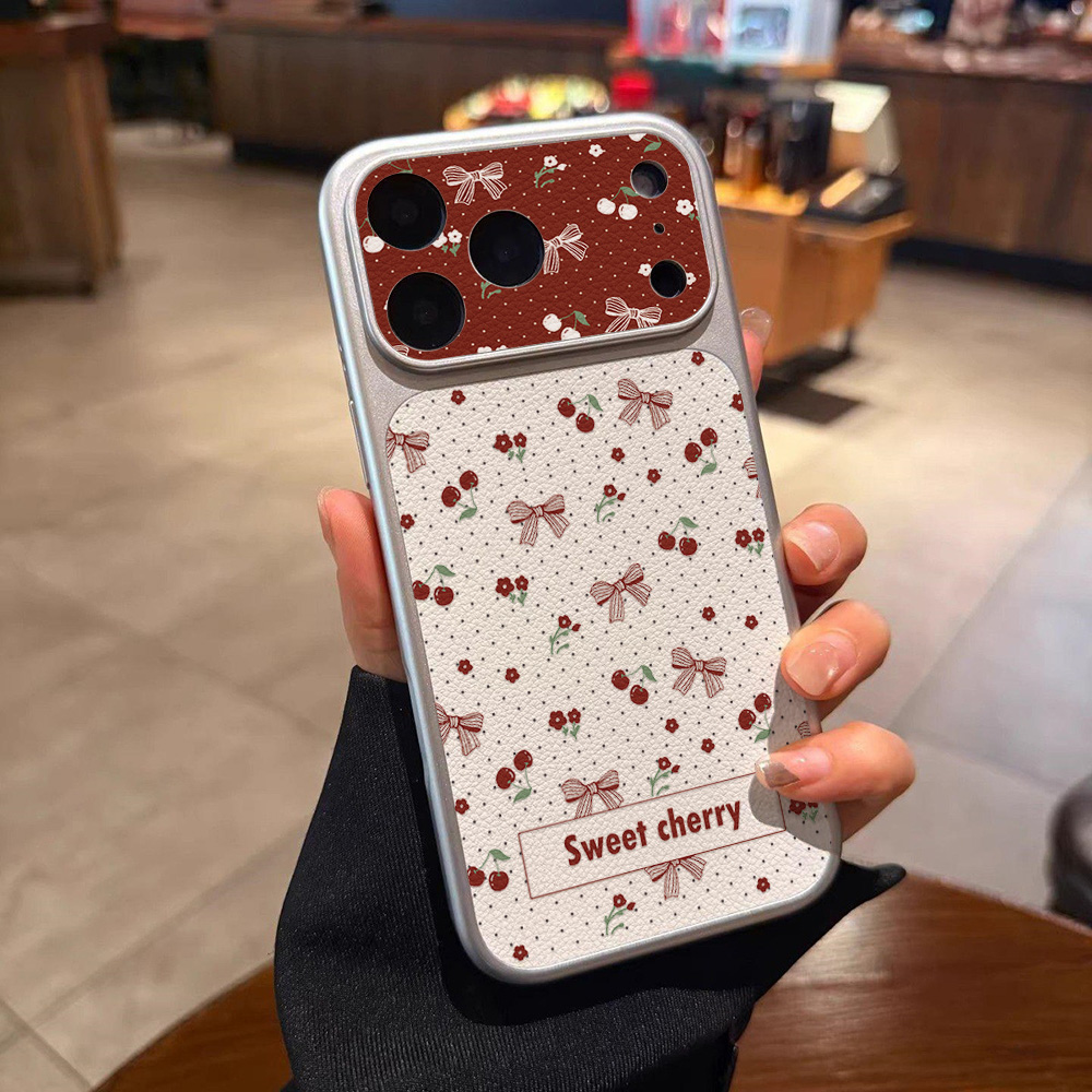 Sweet Cherry Bow Leather Phone - огляд і ціна Phone Cases With Camera Cover