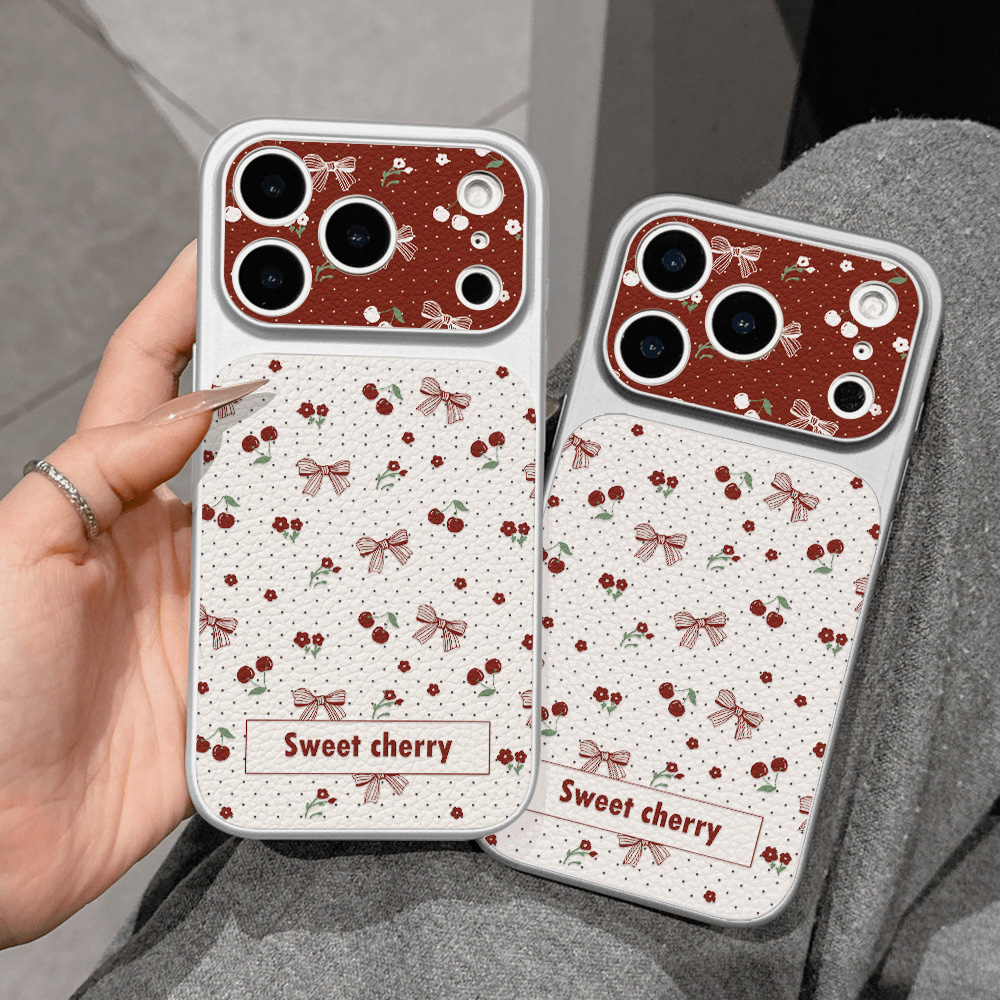 Sweet Cherry Bow Leather Phone - огляд і ціна Phone Cases With Camera Cover