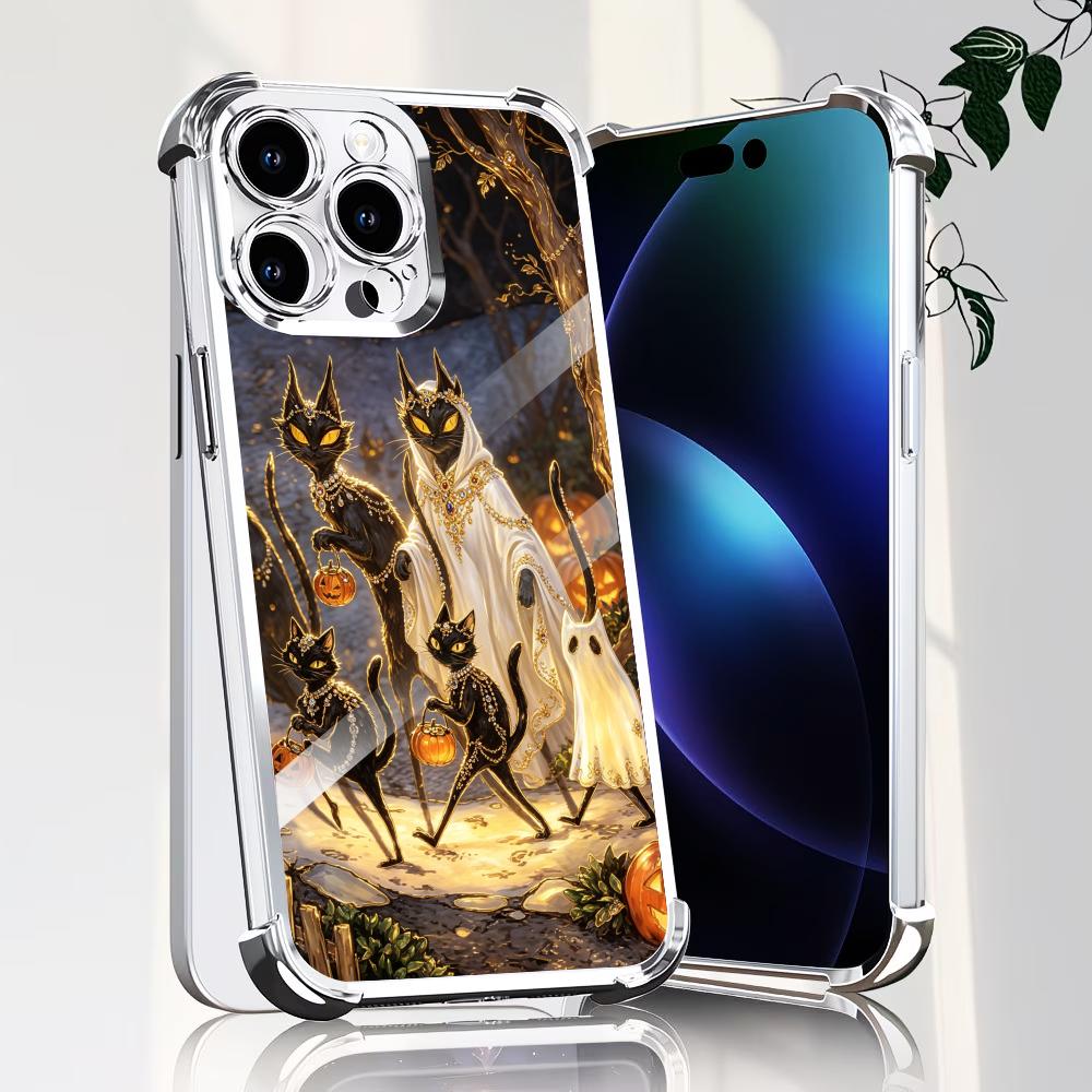 Halloween Black Cat glass phon - огляд і ціна Phone Cases Rhode