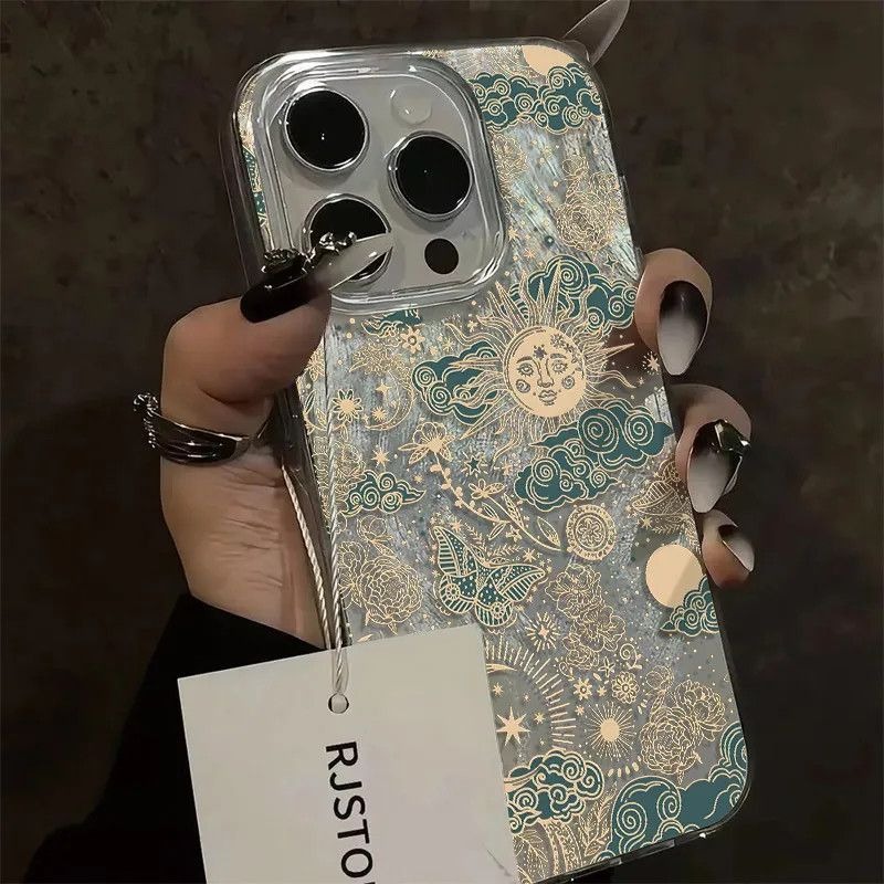 Sun Moon Clouds Glitter Phone  - огляд і ціна Phone Cases Wholesale