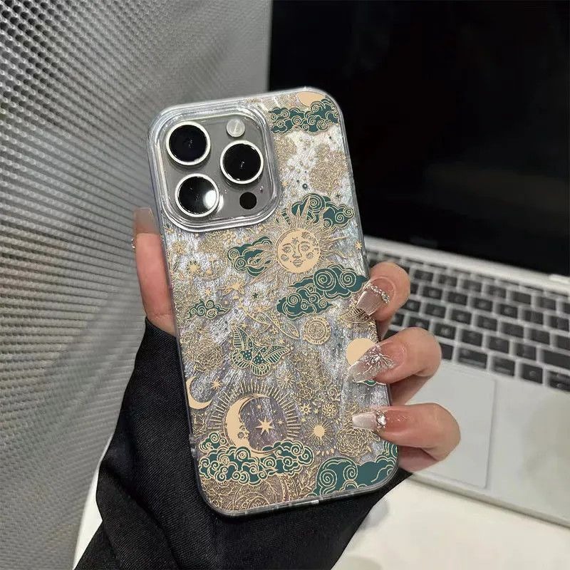 Sun Moon Clouds Glitter Phone  - огляд і ціна Phone Cases Wholesale