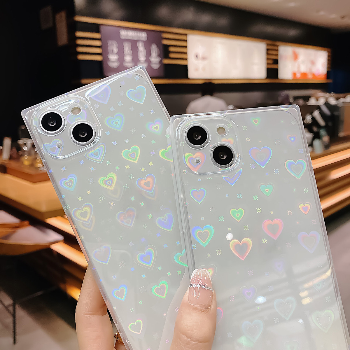 Heart Shaped Phone Case For Wo - огляд і ціна Glitter Shockproof Case
