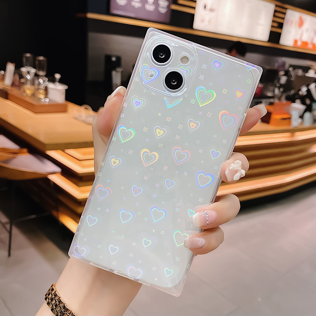 Heart Shaped Phone Case For Wo - огляд і ціна Glitter Shockproof Case