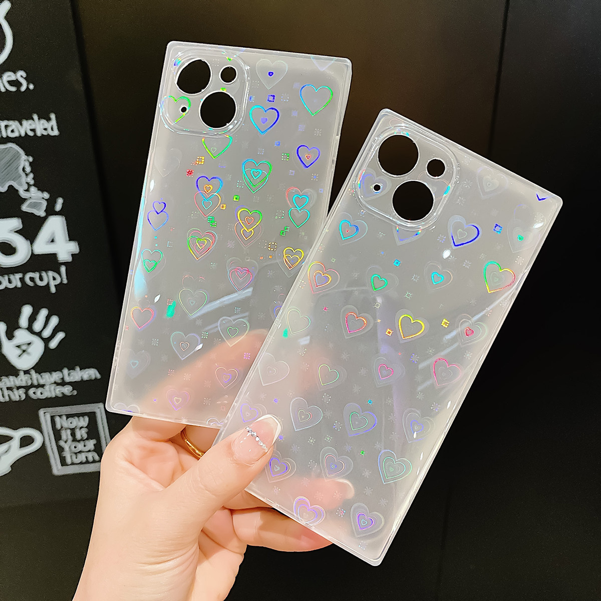 Heart Shaped Phone Case For Wo - огляд і ціна Glitter Shockproof Case