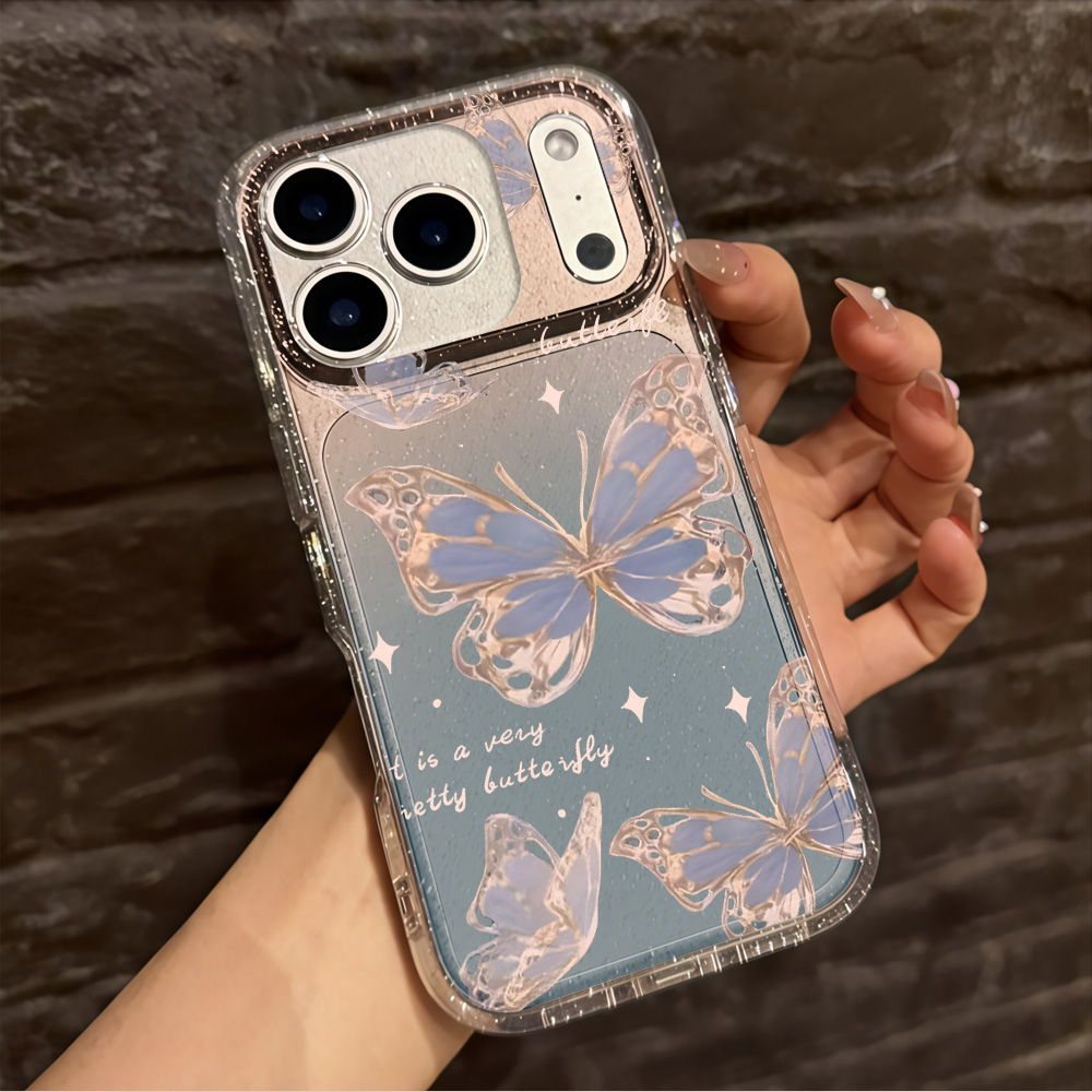 Luxury Blue Butterfly Clear Gl - огляд і ціна Phone Cases Transparent