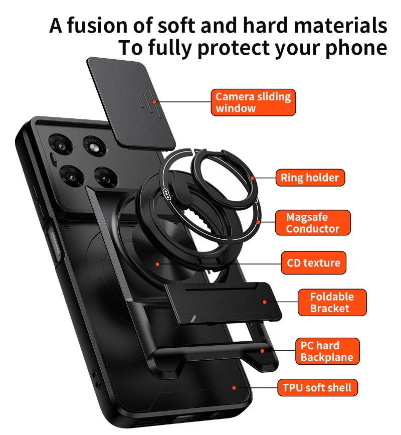 Built-in Magnetic Car Holder C - огляд і ціна Phone Cases Moto G