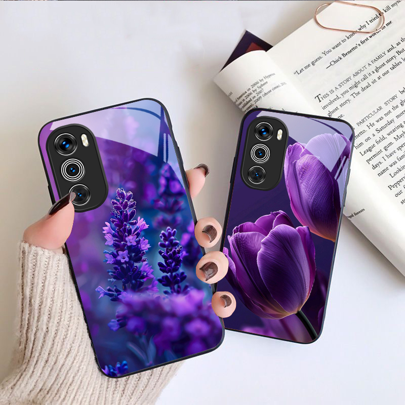 Purple tulip pattern For Motor - огляд і ціна Phone Cases Moto G