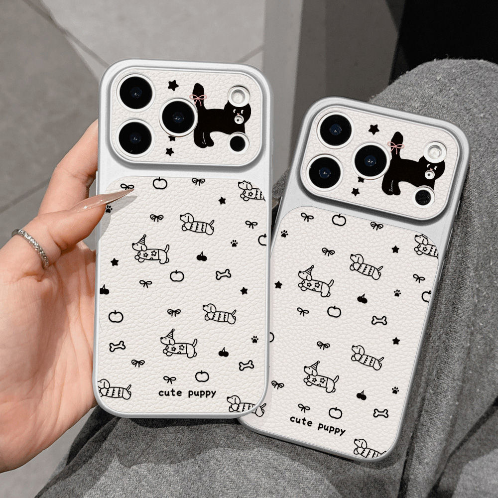 Cute Puppy Leather Phone Case  - огляд і ціна Phone Cases With Camera Cover